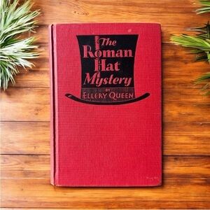 VINTAGE The Roman Hat Mystery by Ellery Queen - Hardcover Book (1932 Edition)